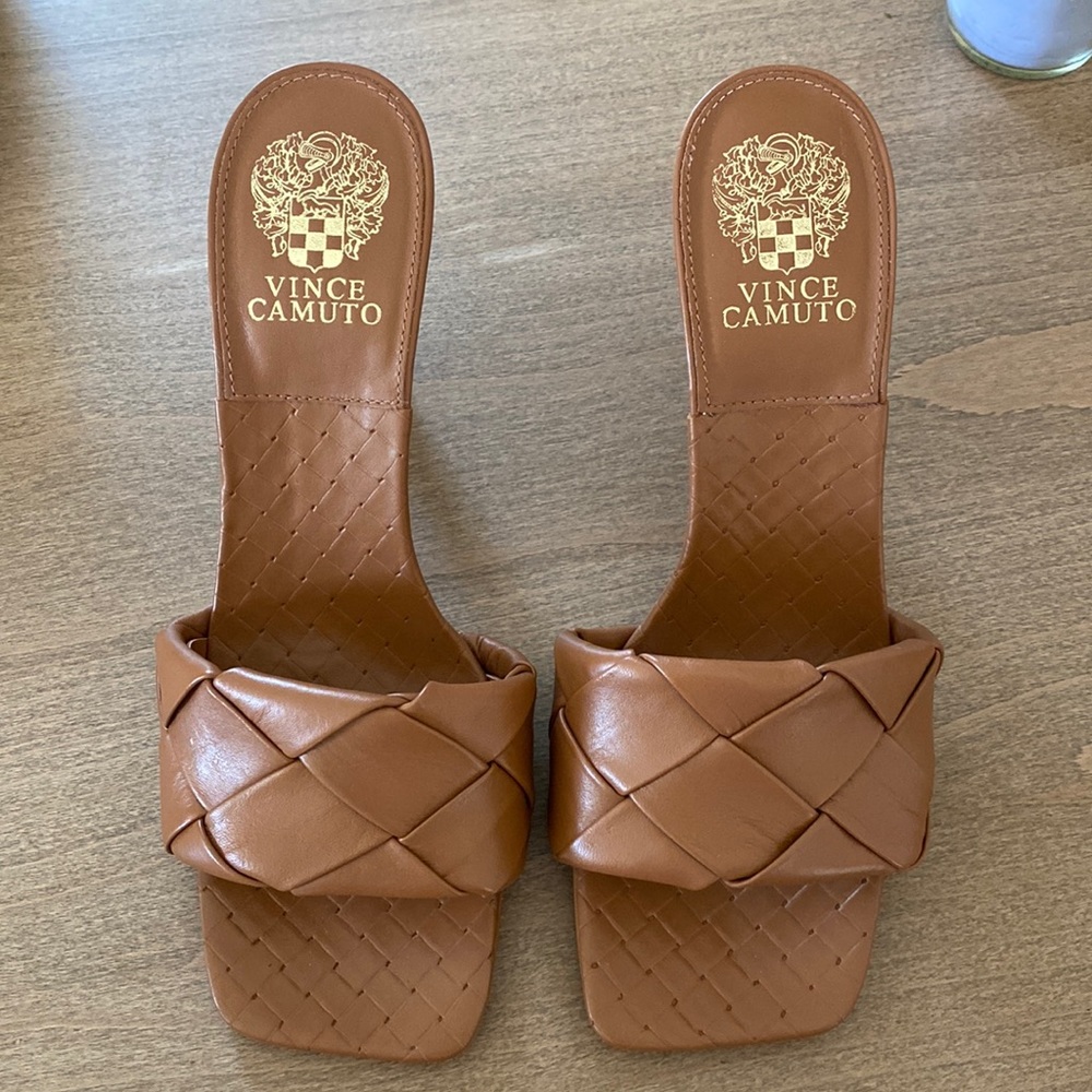 Vince Camuto Brown Heel Sandal - Never Worn. 8.5